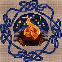 Beltane Bonfire Cross Stitch Pattern