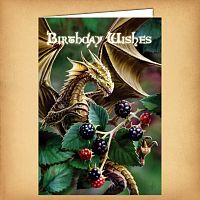 Blackberry Dragon Birthday Card