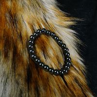 Black Obsidian Bead Bracelet