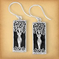 Silver Dryad Aromatherapy Earrings