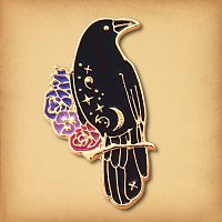"Raven and Roses" Enamel Pin