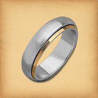 Two-Tone Stainless Steel Spinner Ring