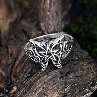 Silver Celtic Butterfly Ring