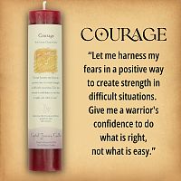 Herbal Magic Courage Pillar Candle