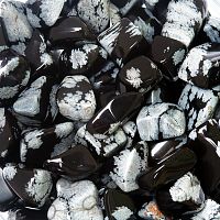 Tumbled Snowflake Obsidian Gemstones