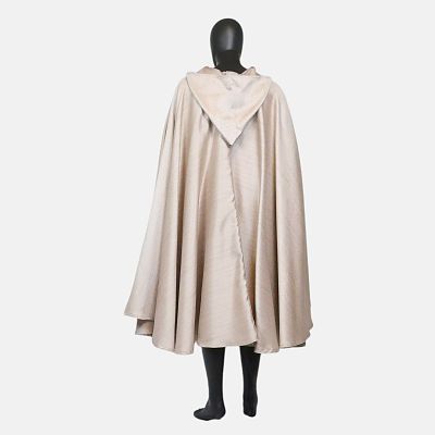 Pale Gold Full Circle Cloak with Hood and Pockets