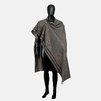 Dark Grey Viking Cloak with Trim