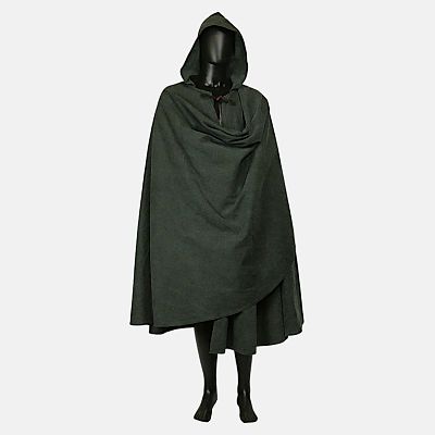 Forest Green Full Circle Cloak with Hood