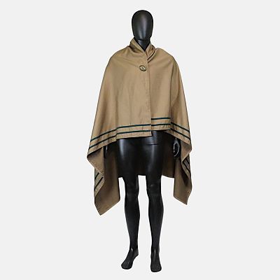 Tawny Gold Viking-Style Cloak with Trim