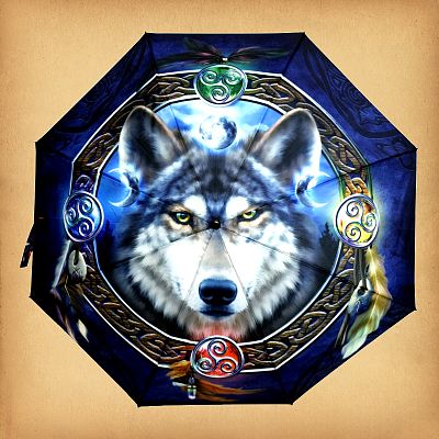 Celtic Wolf Guide Umbrella