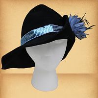 Midnight Moonflower Witch Hat