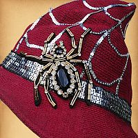 Spider Web Witch Hat in Red