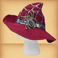 Spider Web Witch Hat in Red