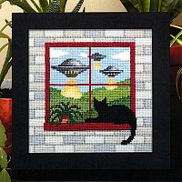 "What the Cat Saw: Close Encounters" Cross Stitch Pattern