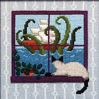 "What the Cat Saw: Troubled Waters" Cross Stitch Pattern