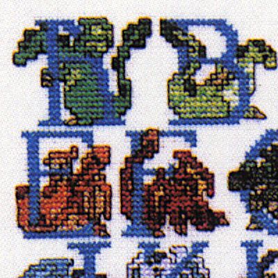 Dragon Alphabet Cross Stitch Pattern