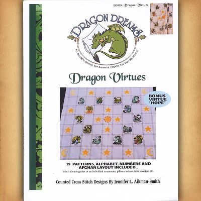 Dragon Virtues Cross Stitch Pattern