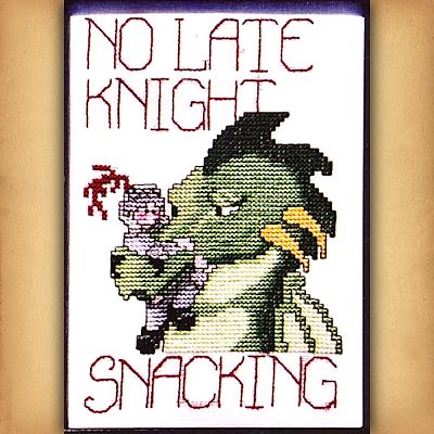"No Late Knight Snacking" Cross Stitch Pattern