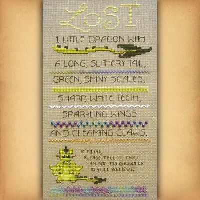 Lost Dragon Sampler Cross Stitch Pattern