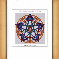 Celtic Pentacle Moon Cross Stitch Pattern