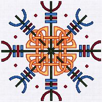Aegishjalmr, Viking Rune Cross Stitch Pattern