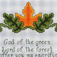 Horned God Cross Stitch Pattern