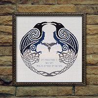 Odin's Ravens Cross Stitch Pattern