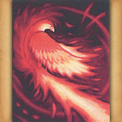 "Phoenix Flame" Cross Stitch Pattern