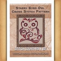 Starry Eyed Owl Cross Stitch Pattern