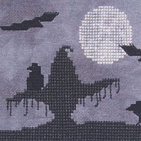 "Beneath the Harvest Moon" Cross Stitch Pattern