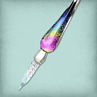 Glass Rainbow Pen and Ink Set