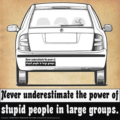 "Never underestimate the power…" Bumper Sticker