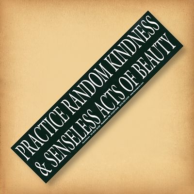 "Practice Random Kindness…" Bumper Sticker