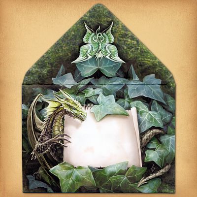 BLANK GREETING CARD REALM OF TRANQUILITY GREETING CARD BY ANNE STOKES 