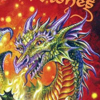Flaming Dragon Pudding Yule Card