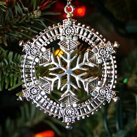 Christmas Train Snowflake Ornament