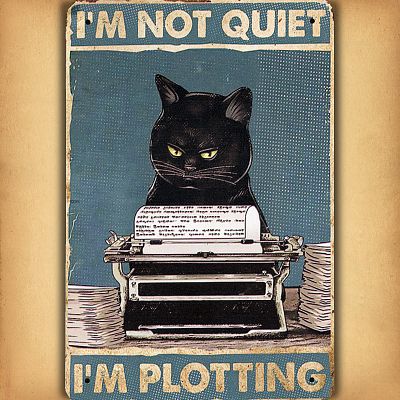 I'm Not Quiet - I'm Plotting Tin Sign