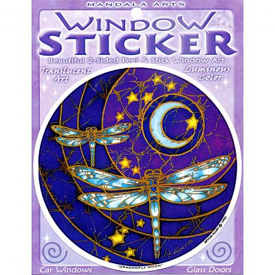 Dragonfly Moon Window Sticker
