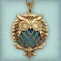 Owl Aromatherapy Locket - Bronze Tone