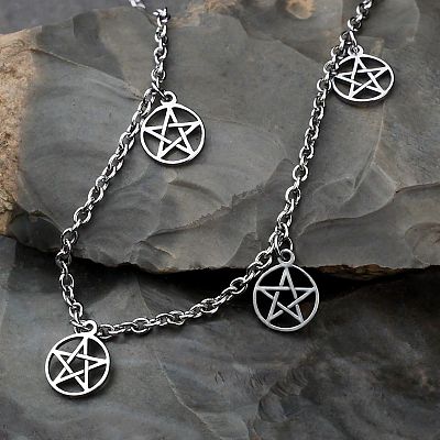 Stainless Steel Pentacle Anklet
