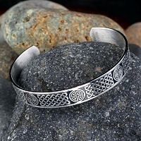 Steel Celtic Cuff Bracelet