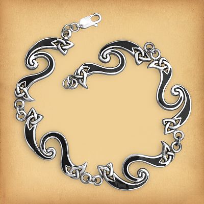 Silver Celtic Fire Bracelet