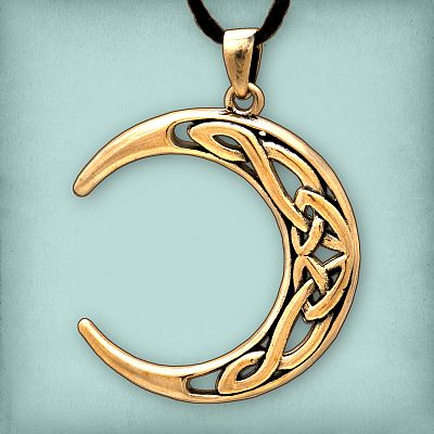 Bronze Celtic Moon Pendant