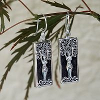 Silver Dryad Aromatherapy Earrings