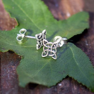 Silver Celtic Knot Post Earrings