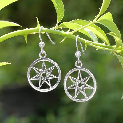 Silver Fairy Star Earrings