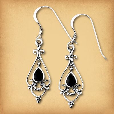 Victorian Onyx Earrings