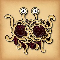Flying Spaghetti Monster Enamel Pin