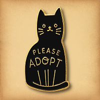 "Please Adopt" Enamel Pin