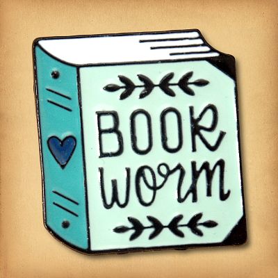 "Book Worm" Enamel Pin